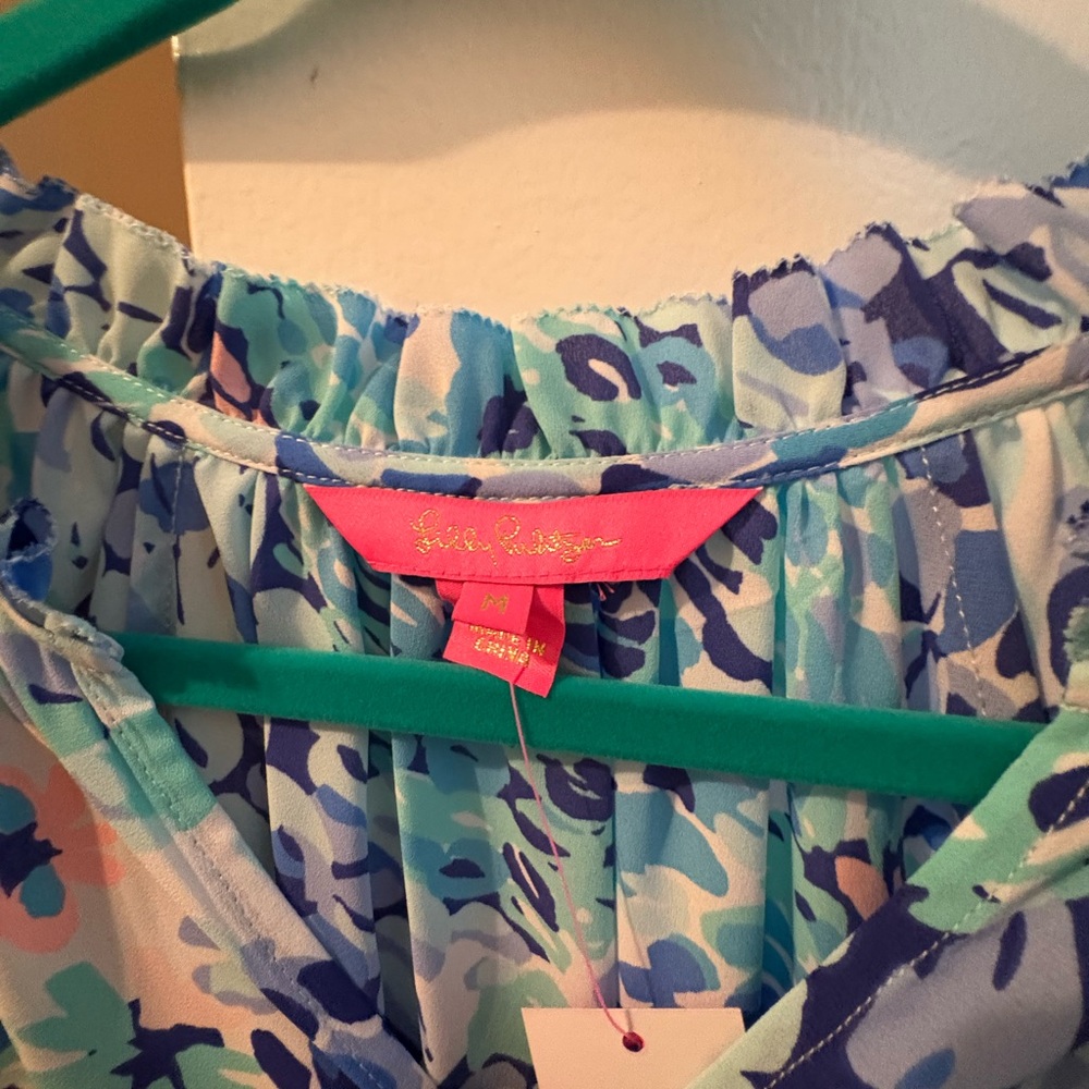 Women's Blue Patterned Top - Picture 2 of 8